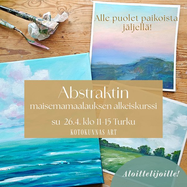 Product image of  Abstraktin maisemamaalauksen alkeet su 26.4.