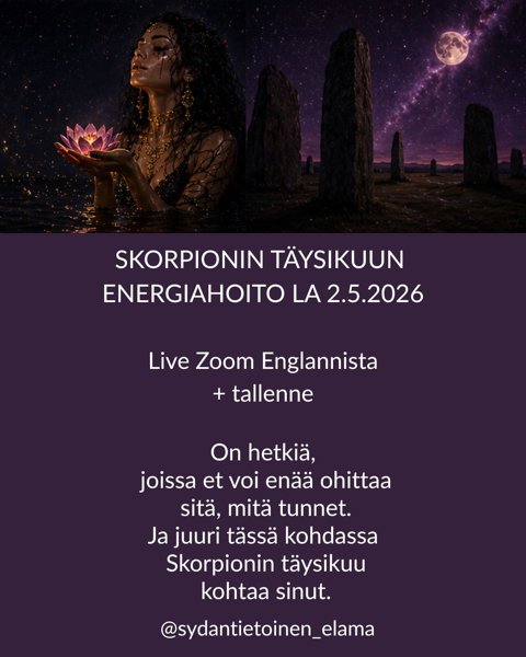 Product image of  SKORPIONIN TÄYSIKUU – ENERGIAHOITO ENGLANNISTA
