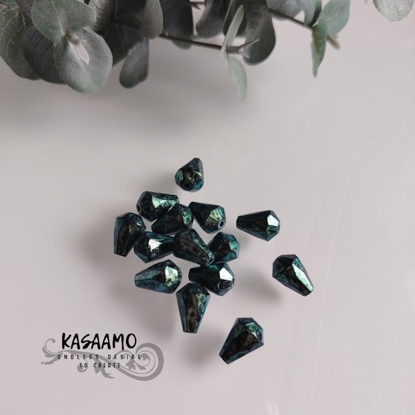 Product image of  4kpl -Pisara-tumman vihreä-10x14mm