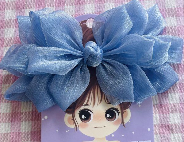 Product image of  Jäätikokoinen Organza-rusetti sininen
