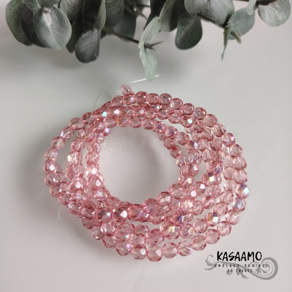 Product image of  20kpl -Faseoitu -roosa/AB -6mm