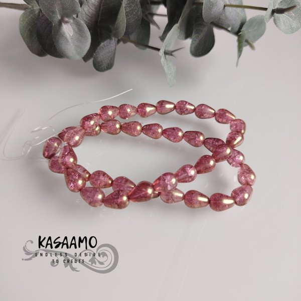 Product image of  10kpl -Pisara-roosa/antiikkikulta -8x10mm