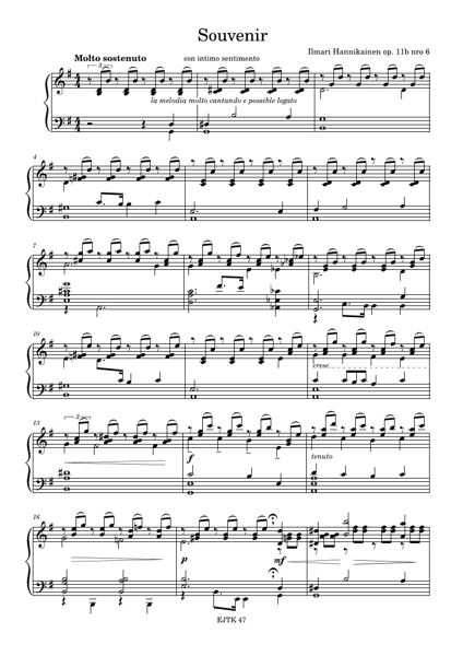 Product image of  Ilmari Hannikainen: Souvenir op.11b nro 6 for piano