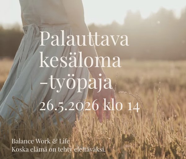 Product image of  Palauttava kesäloma -työpaja 26.5.2026