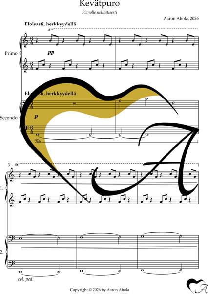 Product image of  Kevätpuro - pianolle nelikätisesti