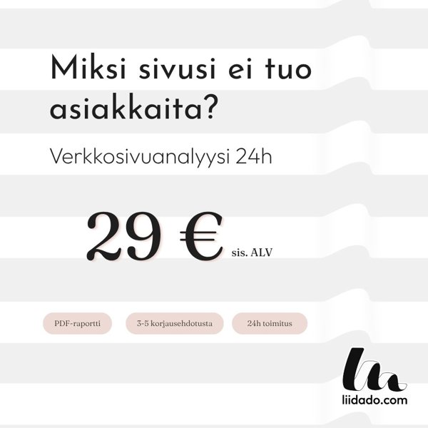 Product image of  Korjaan verkkosivusi myyväksi - analyysi 24h