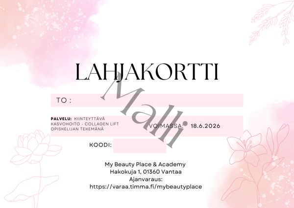 Product image of  Kiinteyttävä kasvohoito – Collagen Lift opiskelijan tekemänä