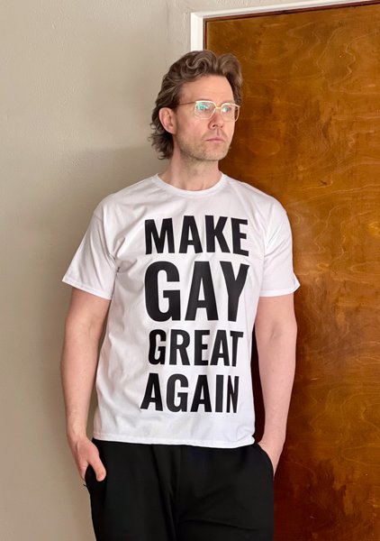 Product image of  MAKE GAY GREAT AGAIN T-SHIRT WHITE/BLACK