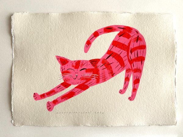 Product image of  Venyttelevä pinkki kissa