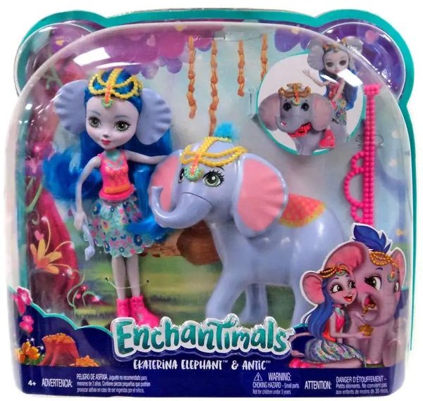 Product image of  Enchantimals nukke & iso eläin Ekaterina Elephant & Antic