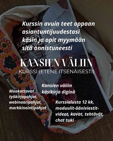 Product image of  Kansien väliin-verkkokurssi(etene itsenäisesti)