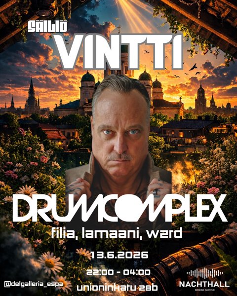 Product image of  13.6. VINTTI by SÄILIÖ presents: Drumcomplex (DE)