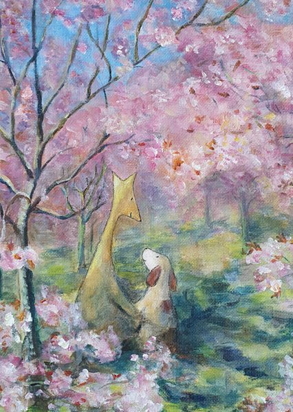 Product image of  Kirsikkapuiden alla postikortti / Under cherry trees poscard