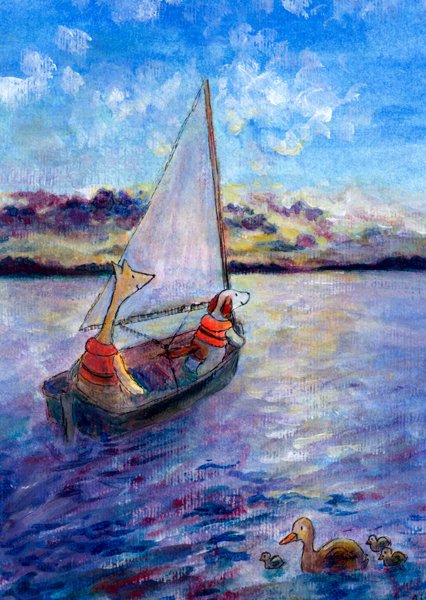 Product image of  Purjehtimassa postikortti / Sailing poscard