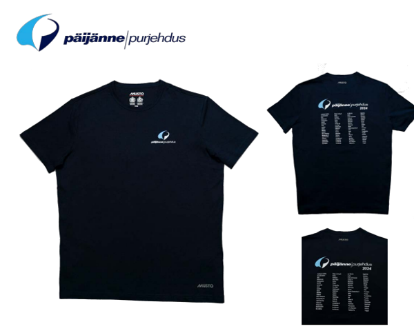 Product image of  Päijännepurjehdus 2024 Musto t-paita veneiden nimillä