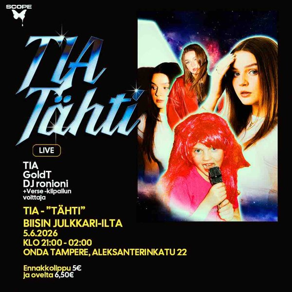 Product image of ENNAKKOLIPPU: TIA – “TÄHTI” Release Party⭐