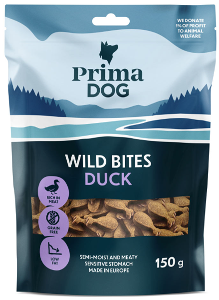 Product image of  PD Wild Bites ankka ja auringonhattu (pehmeä) 150g