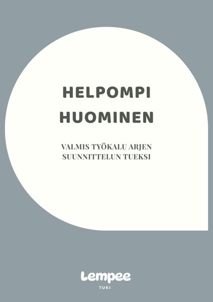 Product image of Helpompi huominen. Valmis työkalu arjen suunnittelun tueksi.