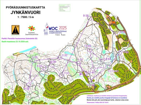 Product image of Pyöräsuunnistuskartta Jynkänvuori 004.05/2026 (PDF)