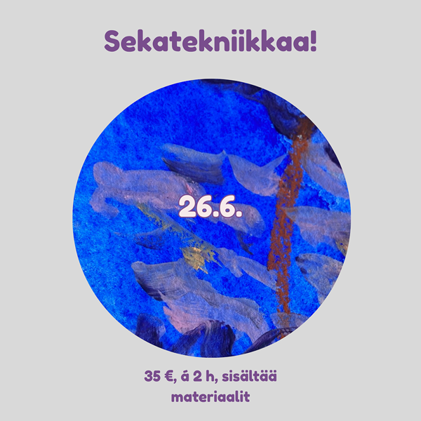 Product image of  26.6. 2026 Sekatekniikkaa! – luova sekatekniikkakurssi