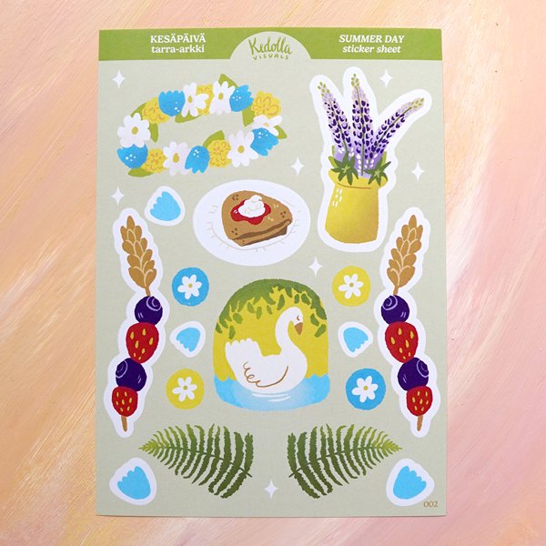Product image of Kesäpäivä -tarra-arkki