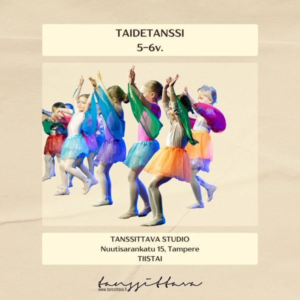 Product image of Taidetanssi 5-6v. (tiistain ryhmä)