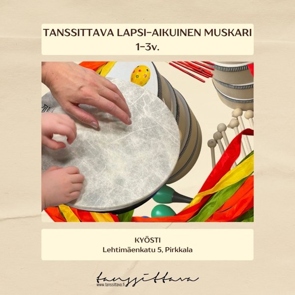 Product image of Lapsi-aikuinen Tanssittava muskari 1-3v. KYÖSTI
