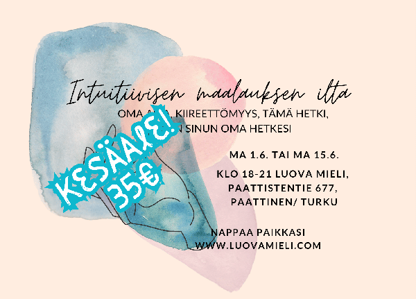 Product image of  Intuitiivisen maalauksen ilta 15.6. klo 18-21