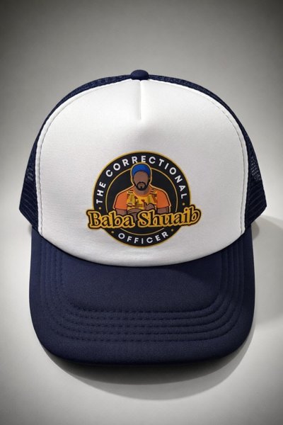 Product image of  Baba Shuaib's Trucker Cap - Navy Blue & White