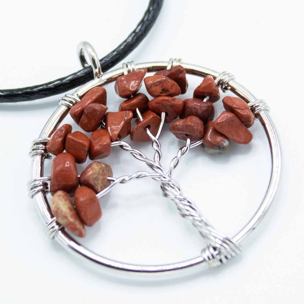 Product image of Elämänpuu riipus Punainen Jaspis