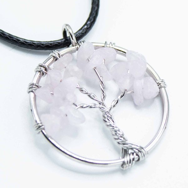 Product image of Elämänpuu riipus Ruusukvartsi