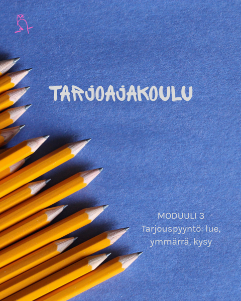 Product image of Tarjoajakoulu, moduuli 3 Tarjouspyyntö ja pelisäännöt