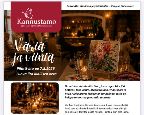 Product image of  Väriä&viiniä luova ilta
