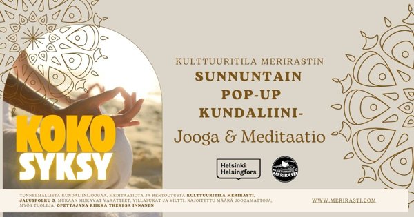 Product image of  Kesätarjous päättyy 14.6 Sunnuntainen Pop-Up Kundalinijooga