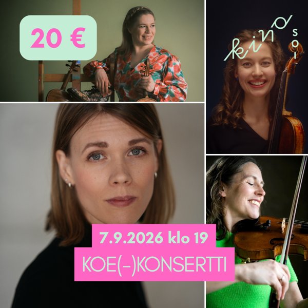 Product image of  Ma 7.9.2026 Kino Soi! - Koe(-)konsertti