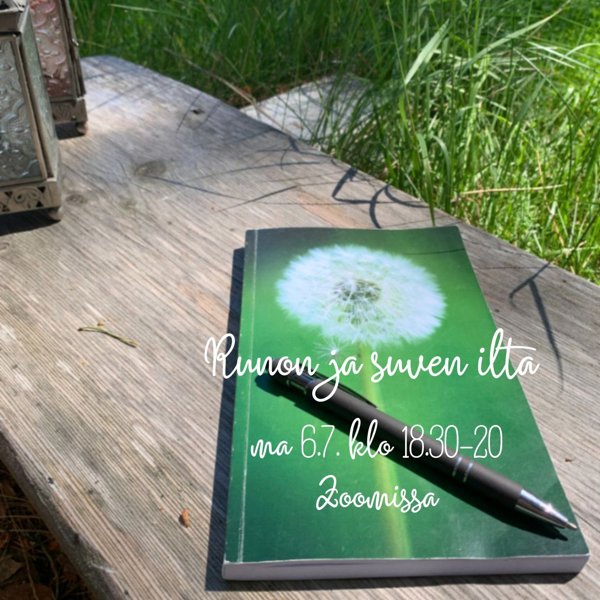 Product image of  Runon ja suven ilta, Zoom, ma 6.7.