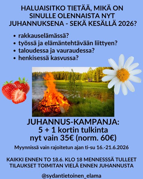 Product image of  Kirjallinen 5 + 1 kortin tulkinta vain 35€ (norm. 60€)