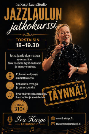 Product image of  TÄYNNÄ! Jazzlaulukurssi: Jatkoryhmä SYKSY 2026
