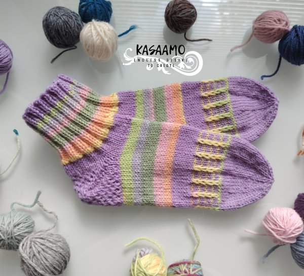Product image of Nilkkasukka -liila-raita / koko 38