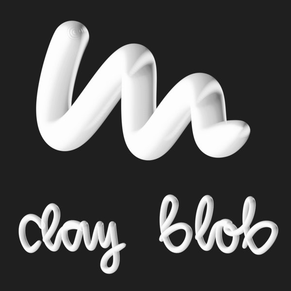 Product image of  # Procreate 3D clay blob - brush