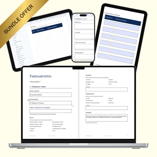 Product image of  Pitkän proosan kirjoittajan Tarinamuistio – bundle (setti)