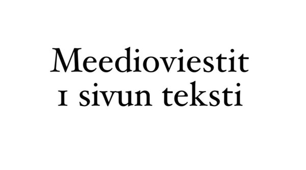 Product image of  Meedioviestit
