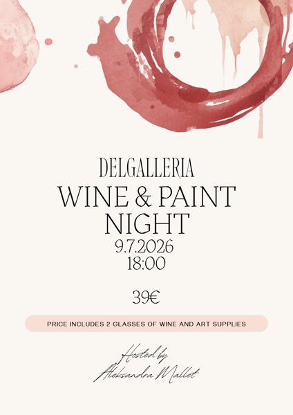 Product image of  WINE & PAINT NIGHT @ DELGALLERIA 9.7.2026