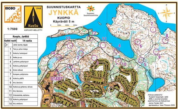 Product image of  MOBO suunnistuskartta Jynkkä (Rauhalahti) itsetulostettava (PDF)