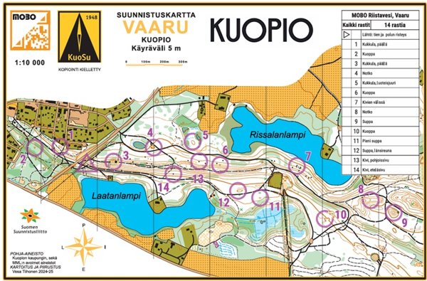 Product image of  MOBO suunnistuskartta Vaaru 2026 itsetulostettava (PDF)