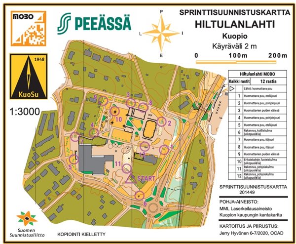 Product image of  MOBO suunnistuskartta Hiltulanlahti 2026 itsetulostettava (PDF)