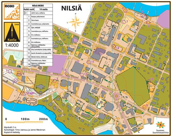 Product image of  MOBO suunnistuskartta Nilsiä (Tahko) 2026 itsetulostettava (PDF)