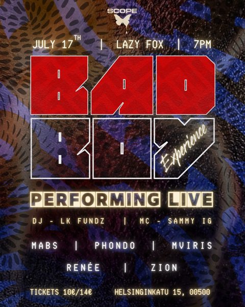 Product image of  Scope Presents: The Bad Boy Experience 17/7/26