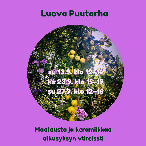 Product image of  Luova Puutarha | Maalausta ja keramiikkaa alkusyksyn väreissä