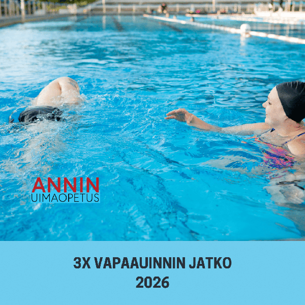 Product image of  Vapaauinnin jatko 3x kurssi kurssimaksu 2026